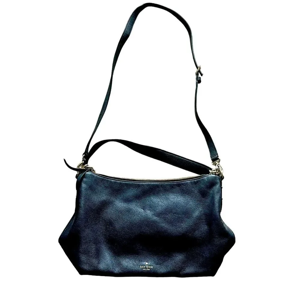 Kate Spade Black Pebbled Leather Purse Handbag